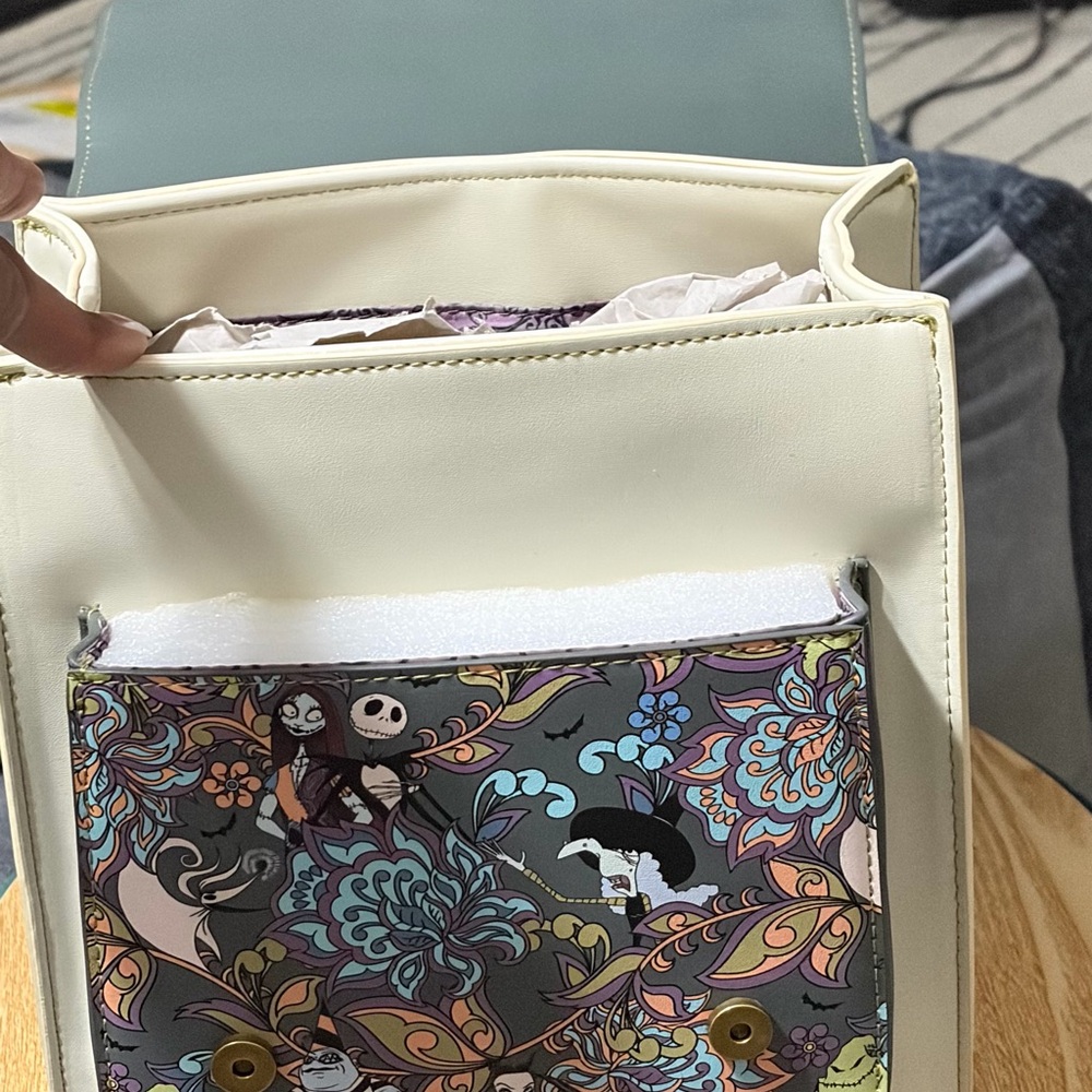 Loungefly The Nightmare Before Christmas Multicolor Floral Backpack - Picture 4 of 4